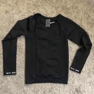SDXWFA long sleeve black top Active Wear